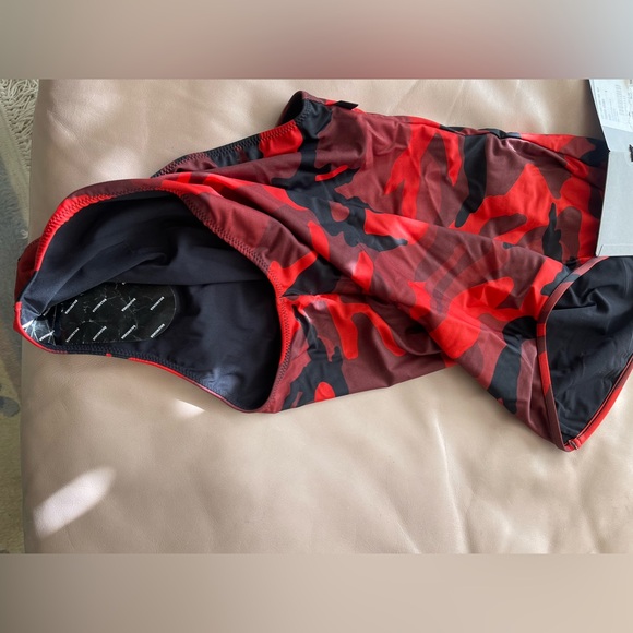 BALENCIAGA Asymmetric One Piece Swimsuit in black and red - size small - NWT - Picture 3 of 4